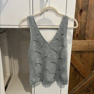 Francesca’s Pale Green Knit Sleeveless Top